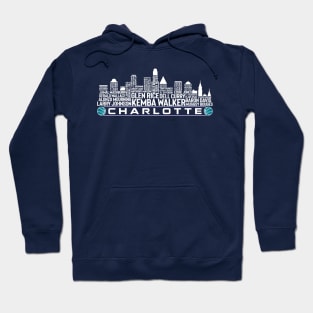 Charlotte Basketball Team All Time Legends, Charlotte City Skyline Hoodie